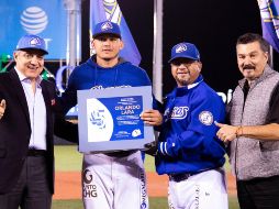 Orlando Lara fue el primer pitcher albiazul en lanzar un juego sin hit ni carrera en la LMP. TWITTER / @charrosbeisbol