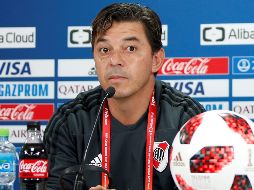 Gallardo señala que no han tenido tiempo de asimilar el logro de haberle ganado al acérrimo rival en la Final de la Libertadores y que lo harán hasta pisar Argentina. EFE / A. Haider