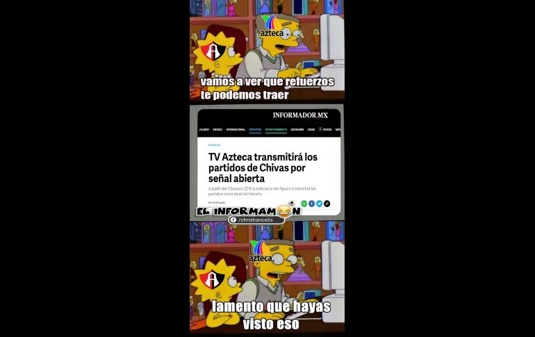Partidos de Chivas en TV Azteca desatan los memes