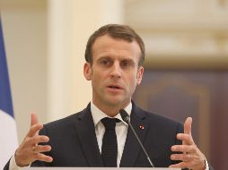 Emmanuel Macron ofrece un discurso dirigido a militares franceses desplegados en Chad. AFP / L. Marin
