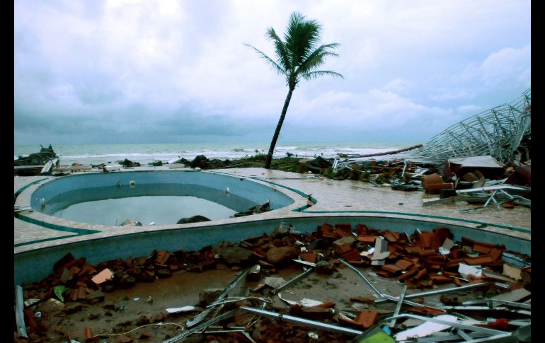 Junto a una playa en Anyer, localidad anexa a Pandenglang.