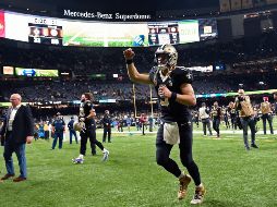 El pase de anotación de Brees a Michael Thomas coronó una actuación de 326 yardas. AP / B. Feig