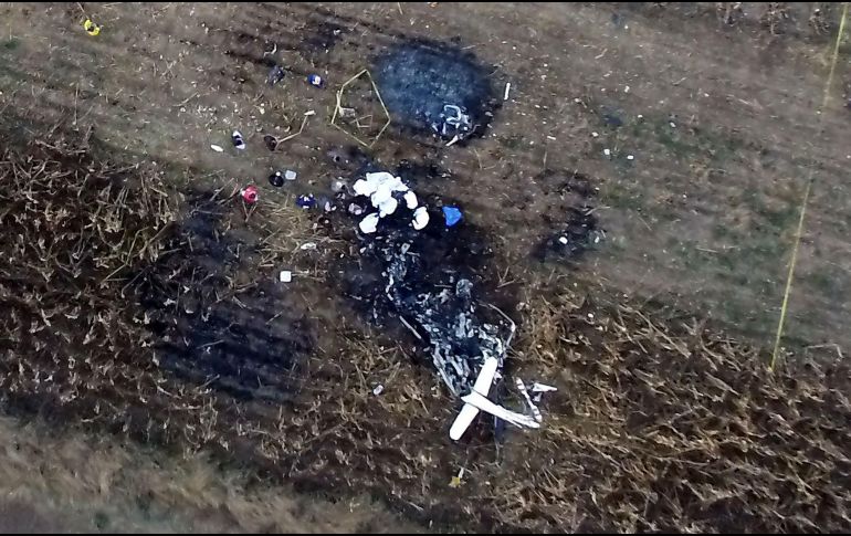 Vista aérea del lugar de los hechos, donde trabajan autoridades periciales. AFP/STR