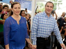 Érika Alonso y Moreno Valle murieron ayer al desplomarse el helicóptero en que viajaban, a sólo 10 días de que  Alonso tomara posesión en el cargo. NTX / ARCHIVO