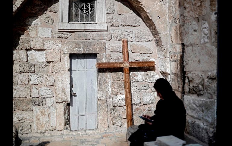 Aspecto del templo del Santo Sepulcro en la ciudad vieja de Jerusalén. AFP/T. Coex