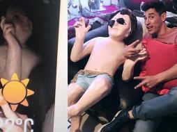 En la cuenta de Facebook de Roger Acevedo Jr. se ven las fotos del niño Dios con sus raptores, pero con un sentido de mofa. ESPECIAL