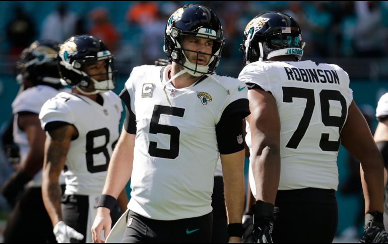 Blake Bortles (5), vio cuatro juegos desde la banca luego de una derrota en la Semana 12. AP/L. Sladky