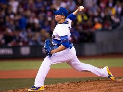 Michael Broadway, lanzador diestro, sustituyó a Manuel Flores en la lomita local. TWITTER/@charrosbeisbol