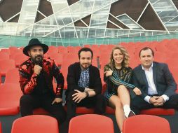 Los conductores del nuevo programa de Quiero TV, listos para arrancar. CORTESÍA