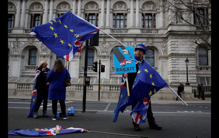 Un manifestante en contra del 