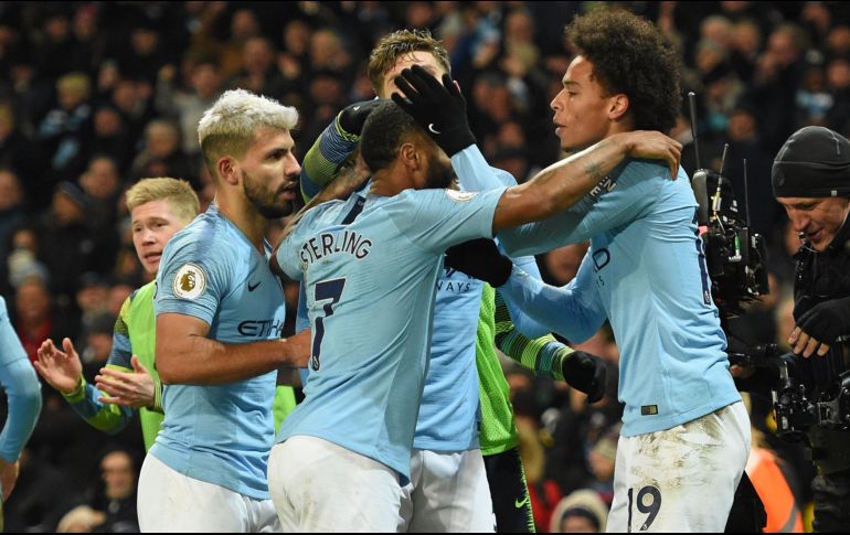 El alemán Leroy Sané acabó dando los tres puntos a los locales. AFP / O. Scarff