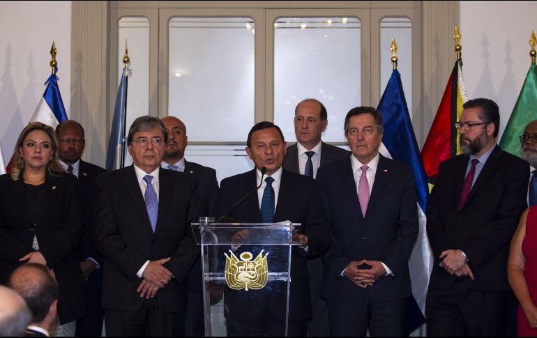 Los países firmantes indicaron que no reconocerán al gobierno de Venezuela si Maduro asume un nuevo período el próximo jueves, por considerar que se trata de un mandato producto de elecciones ilegítimas. EFE / E. Cavero