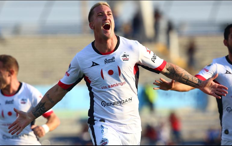 Leonardo Ramos celebra tras abrir el marcador al minuto 56. MEXSPORT/C. Milanes