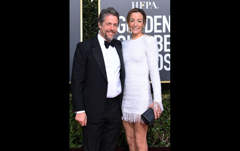 Hugh Grant y su esposa, la productora Anna Elisabet Eberstein.