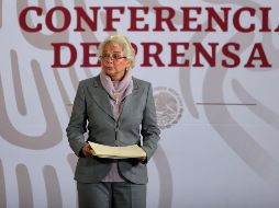 Olga Sánchez Cordero declara que una de las direcciones de la Unidad especial para el fortalecimiento de los sistemas de justicia instaló una mesa para la revisión de casos. EFE / S. Gutiérrez