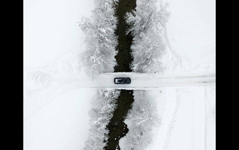 Una toma aérea de Untertauern, Austria.