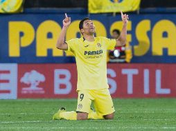 Carlos Bacca marcó el tanto con el que el Villarreal sigue con vida en la Copa del Rey. EFE / D. Castello