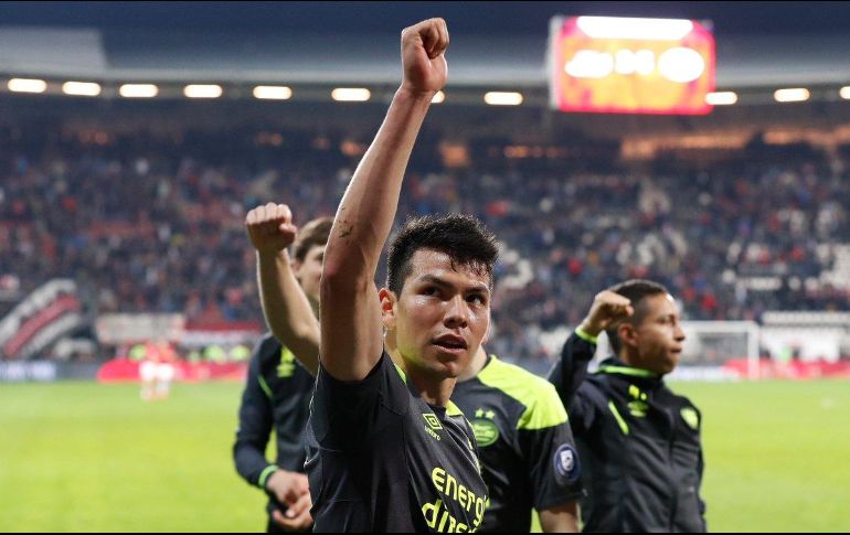 Con 11 goles en la presente edición de la Eredivisie, Lozano está encaminándose a superar los números de su primer torneo, donde marcó 17 tantos. TWITTER/@PSV