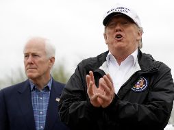 Trump dijo que con un muro dejarán de entrar drogas y miles de delincuentes, entre los que mencionó a la M-13. AP / E. Vucci