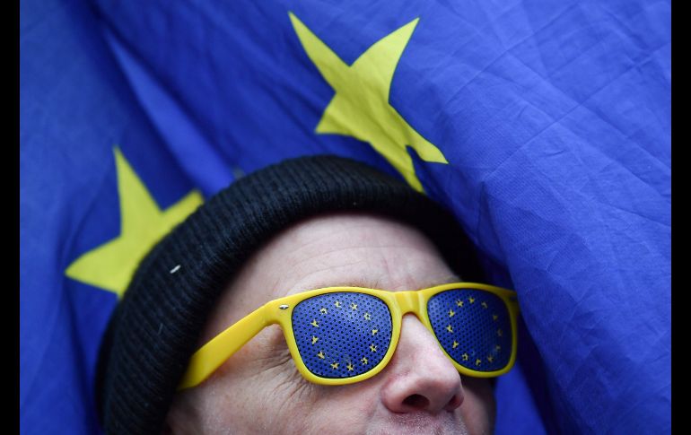 Un manifestante contra el 