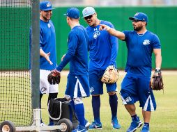 Agustín Murillo, Carlos Figueroa, Erick Rodríguez y Alberto Carreón. Los Charros terminaron su preparación y están listos para enfrentar a los Venados. FACEBOOK / CharrosBeisbolOficia
