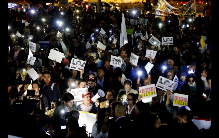 Protesta en Bogotá. EFE / L. Muñoz