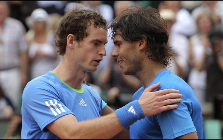 Murray (I) tiene 31 años y cumplirá 32 en mayo; Nadal (D) cumplirá 33 en junio. AP/ARCHIVO