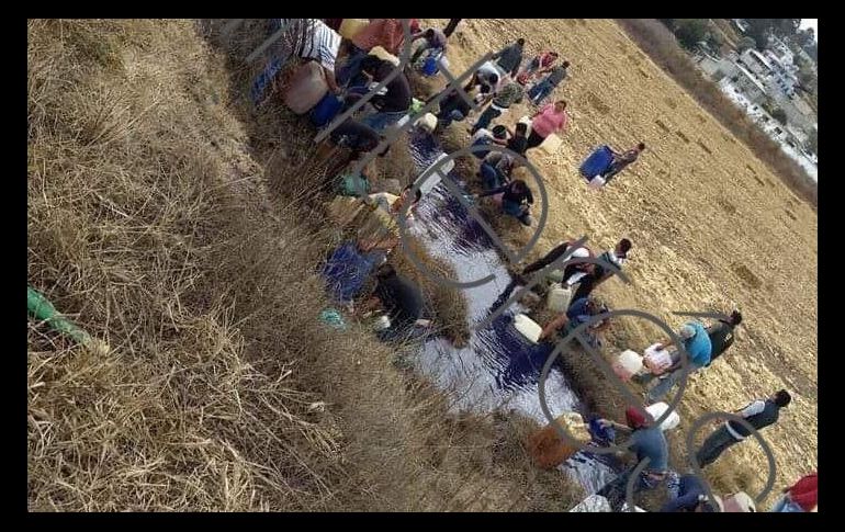 Por estos hechos no hay detenidos, y la Secretaría de Seguridad sólo resguardó la toma clandestina de hidrocarburo. TWITTER