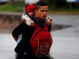 La mayoría de los integrantes de la caravana arribarán en las próximas horas y juntos decidirán las estrategias para ingresar a México. EFE / E. Biba