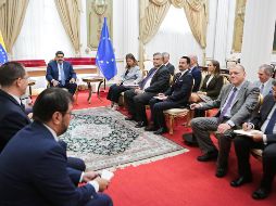 Maduro recibió a la embajadora de la UE en Caracas, Isabel Brilhante, así como a representantes de Francia, España, Grecia, Italia, Países Bajos, Gran Bretaña, Polonia, Rumanía, Portugal y Alemania. AFP / Presidencia de Venezuela
