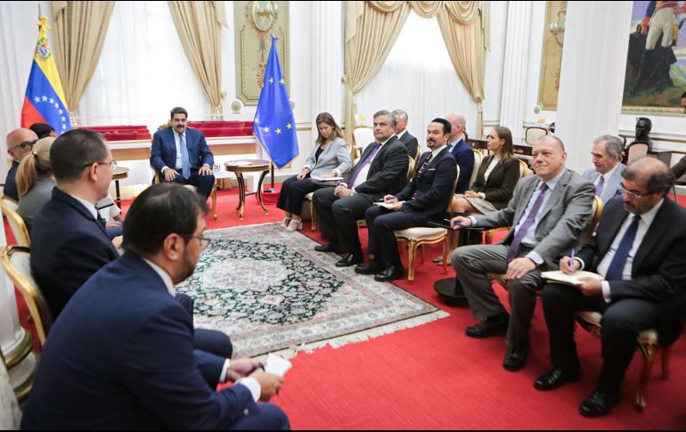 Maduro recibió a la embajadora de la UE en Caracas, Isabel Brilhante, así como a representantes de Francia, España, Grecia, Italia, Países Bajos, Gran Bretaña, Polonia, Rumanía, Portugal y Alemania. AFP / Presidencia de Venezuela