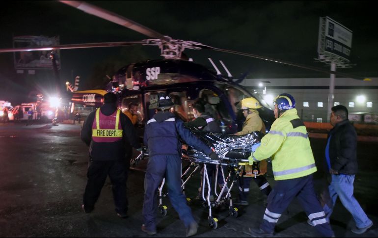 El secretario de Seguridad y Protección Ciudadana, Alfonso Durazo, llegó a la zona del incendio e informó que la cifra de lesionados subió a 70. AFP / A. Estrella