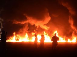 La tarde del viernes 18 de enero estalló un ducto de Pemex en el municipio de Tlahuelilpan, Hidalgo, donde habitantes recolectaban combustible. AFP / A. Estrella