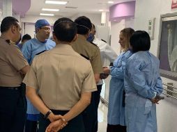 La esposa de Andrés Manuel López Obrador se encuentra donde están algunos de los heridos por la explosión en Tlahuelilpan, Hidalgo, ocurrida la noche del viernes. TWITTER / @CNPC_MX