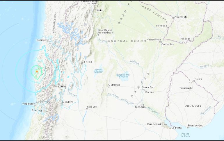 El terremoto se produjo a una profundidad de 54 kilómetros; descartan la posibilidad de tsunami. ESPECIAL/USGS
