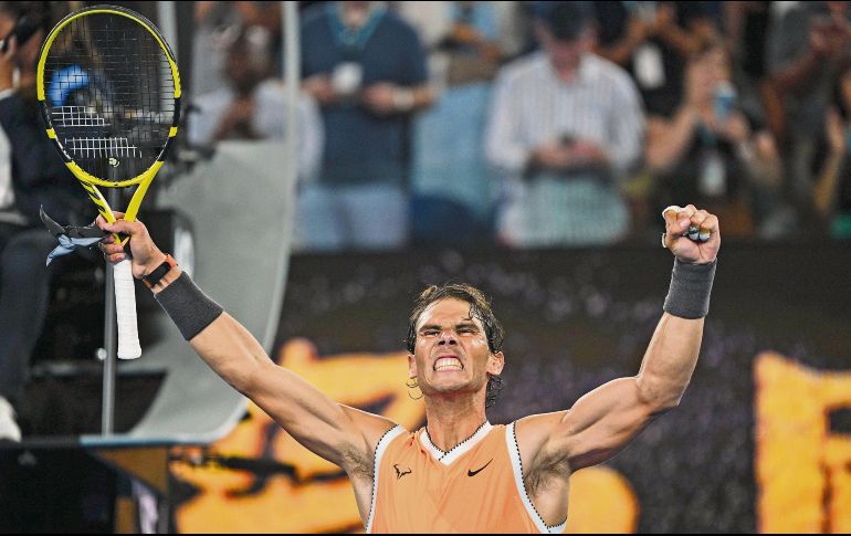 Rafael Nadal sigue demostrando que ha dejado atrás las lesiones y ahora está instalado en la antesala de la Final. AFP
