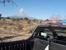 Protección Civil de Puebla indica que están al pendiente en caso de caída de ceniza en la zona. TWITTER / @PC_Estatal