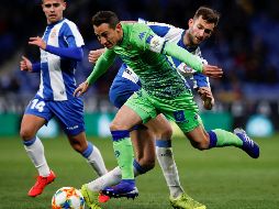 Guardado disputó los 90 minutos del partido de ida; la vuelta se jugará el próximo miércoles. EFE/E. Fontcuberta