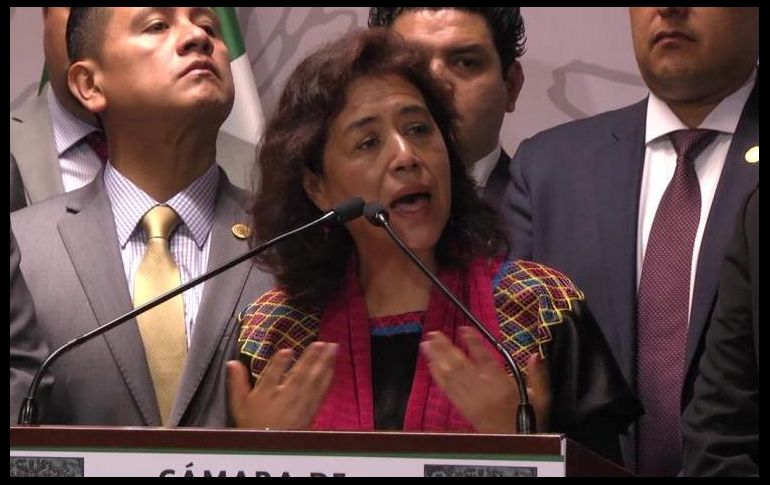 Adela Piña dijo que la propuesta es que desaparezca el Instituto Nacional de Evaluación Educativa; sería sustituido por el Centro de Revaluación Magisterial Continua. TWITTER/@EnfoqueNoticias