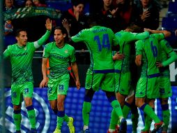 Lainez inició el contragolpe que culminó con el gol del Betis en el empate 1-1ante el Espanyol. AFP/P. Barrena
