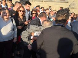 Muñoz Ledo llegó al recinto a participar en la tercera sesión extraordinaria del Consejo Nacional de Seguridad Pública. ESPECIAL