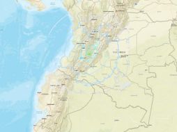 El movimiento se sintió con fuerza en ciudades como Bogotá, Cali y Popayán, según reportaron usuarios de las redes sociales. ESPECIAL / earthquake.usgs.gov