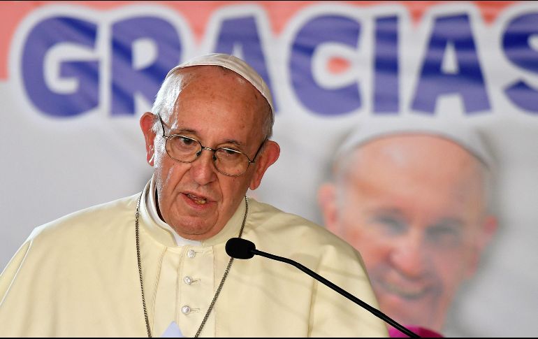 Francisco se pronunció sobre la situación que atraviesa Venezuela al término de su viaje por Panamá. EFE / E. Ferrari