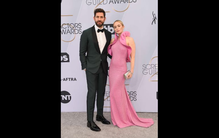 Los actores John Krasinski y Emily Blunt.