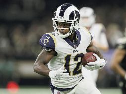 Brandin Cooks está en su tercer equipo en el mismo número de campañas, pero parece echará raíces con los Rams, con los que jugará el Super Bowl. AP / D. Phillips