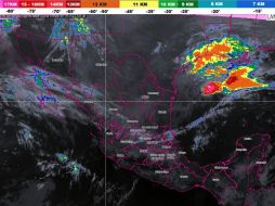 Un sistema de baja presión atmosférica de núcleo frío y el nuevo sistema frontal entrarán en las próximas horas. ESPECIAL/CONAGUA