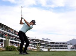 Carlos Ortiz en el “el hoyo más ruidoso del tour”. AFP/C. Petersen