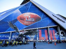 El Mercedes-Benz Stadium se encuentra listo para el encuentro del próximo domingo entre Patriots y Rams. EFE/T. Maury