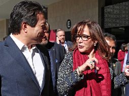 Mario Delgado (i) sostuvo que el gobierno mexicano ha sido respetuoso del artículo 89 de la Constitución. SUN/D. Sánchez