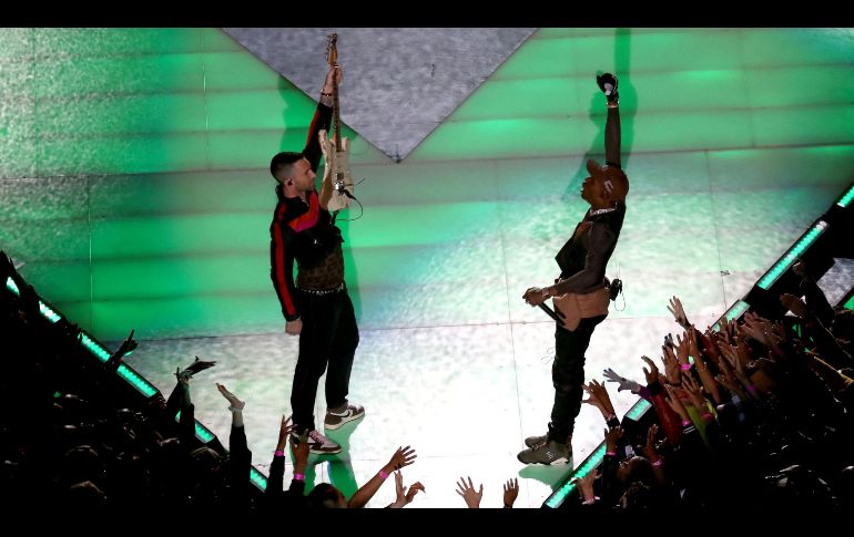 Maroon 5 interpretó grandes éxitos como This Love, Girls Like You y She Will be Loved. AFP / R. Carr